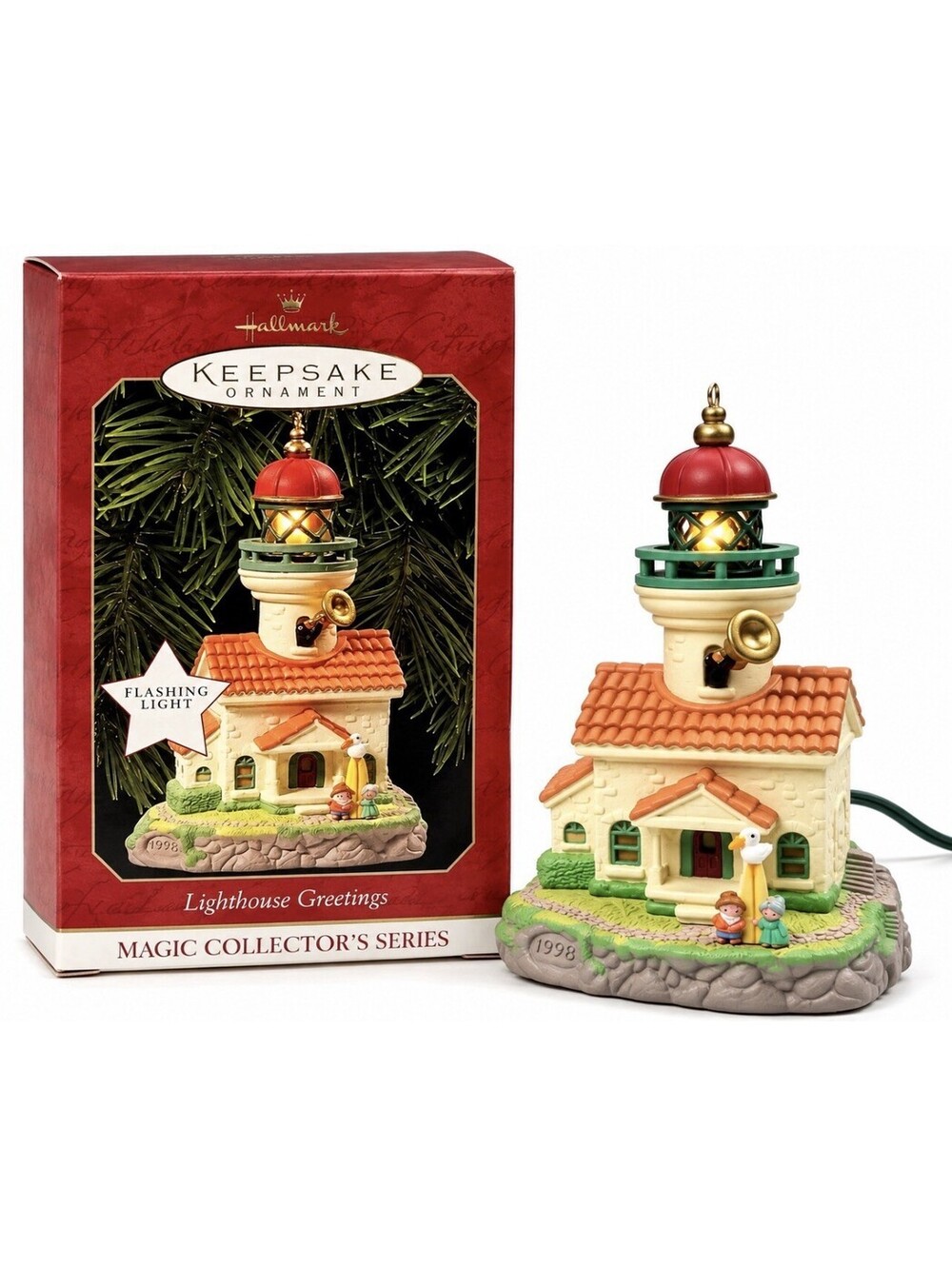 Hallmark Keepsake Light House Greetings 1998 Magic Collector Series Ornament New